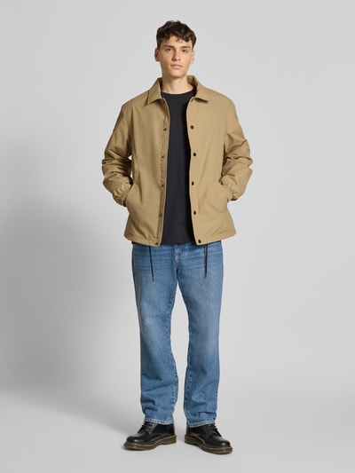 Superdry Jacke mit Umlegekragen und Eingrifftaschen Hellbraun 1