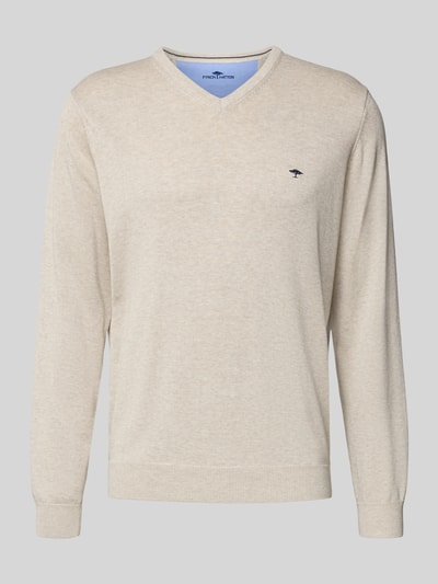 Fynch-Hatton Strickpullover mit Logo-Detail Offwhite 2