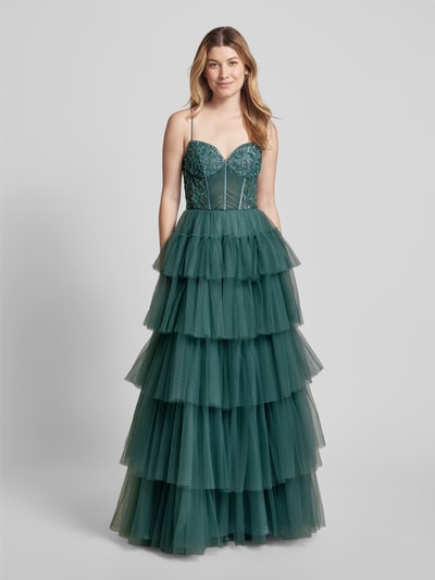 Luxuar Abendkleid mit Herz-Ausschnitt Gruen 4