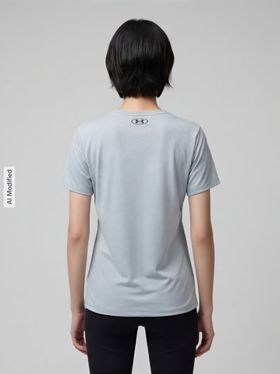 Under Armour Regular Fit Sport-T-Shirt mit LOGO-Print Modell 'Tech SSV- Twist' Hellgrau 5