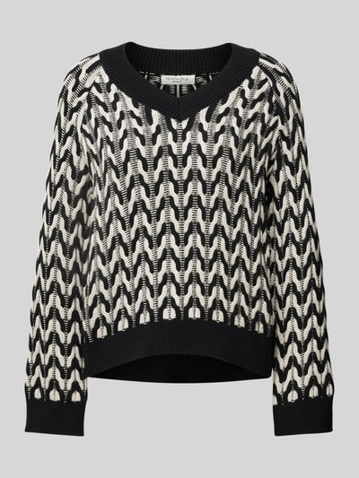 Christian Berg Woman Gebreide pullover met V-hals Zwart - 2