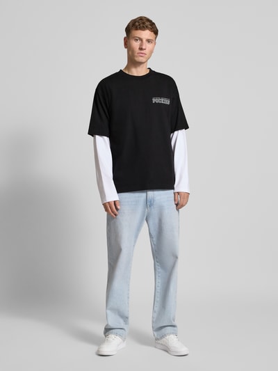 POCKIES T-Shirt mit Label-Print Black 1