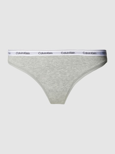 Calvin Klein Underwear String in effen design Lichtgrijs - 1