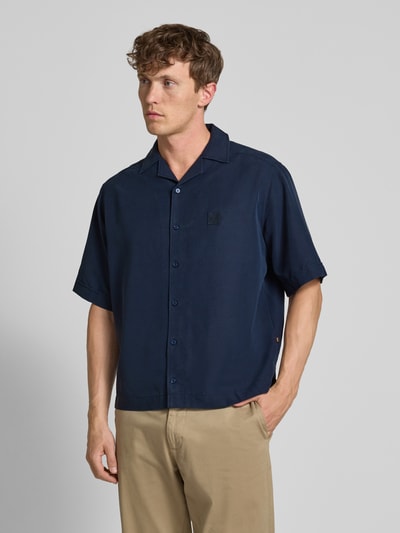BOSS Orange Relaxed Fit Freizeithemd Lyocell-Mix Modell 'LAPISY' Marine 4