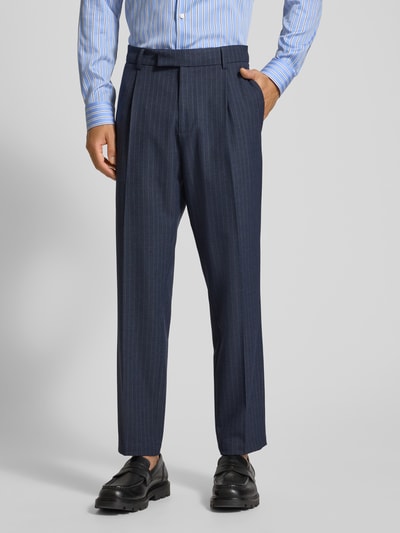 Cinque Regular Fit Stoffhose mit Bügelfalten Marine 4