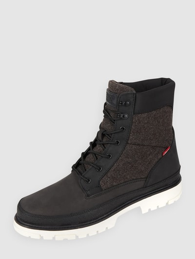 Levi’s® Acc. Boots in leerlook, model 'Torsten'  Zwart - 1