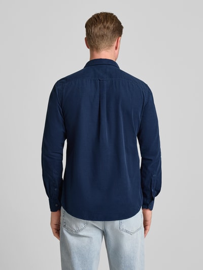 OLYMP Level Five Regular fit ribcordoverhemd met kentkraag Marineblauw - 5