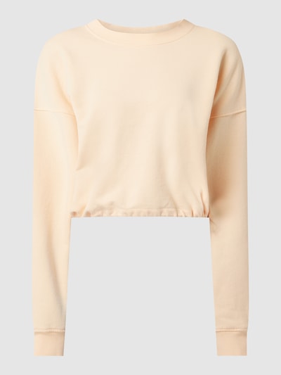 EDITED Kort sweatshirt met tunnelkoord in de zoom Abrikoos - 2