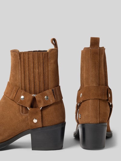 Anine Bing Boots aus Rindsnappa mit Metallkappe Dunkelbraun 2