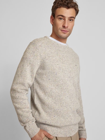 Fynch-Hatton Strickpullover aus Woll-Mix mit Rundhalsausschnitt Offwhite 3