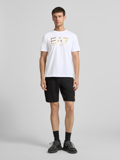 EA7 Emporio Armani T-shirt met logo en ronde hals Wit - 1
