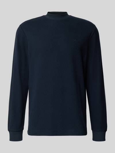 BOSS Orange Regular Fit Langarmshirt aus reiner Baumwolle Modell 'EXPLORER' Marine 2