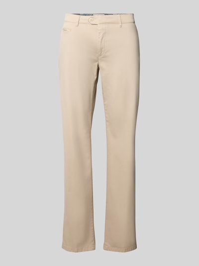 Produktfoto, Gerade Hose aus Viskose-Mix Modell 'Everest' von Brax für Herren in Beige mit glatter Oberfläche, schlichtes Design.