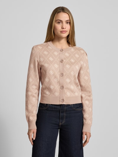 GUESS Kardigan rozpinany z listwą guzikową Model 'SARAH' Beżowy 4