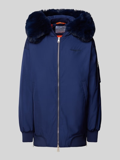 Original Bombers Jack met imitatiebont Marineblauw - 2