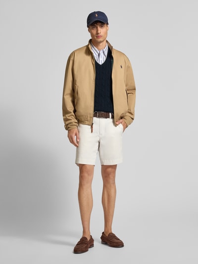 Polo Ralph Lauren Bezrękawnik ze ściegiem warkoczowym i dekoltem w serek Granatowy 1