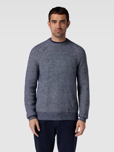 MCNEAL Gebreide pullover in gemêleerde look Donkerblauw - 4