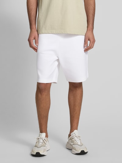 BOSS Green Regular Fit Sweatshorts mit elastischem Bund Modell 'Headlo' Weiss 4