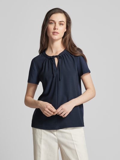 Tom Tailor Bluse mit Schlüsselloch-Ausschnitt Marine 4