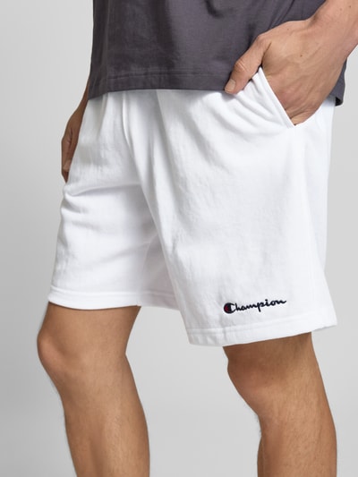 CHAMPION Relaxed Fit Shorts mit Label-Stitching Modell 'ICONS' Weiss 3