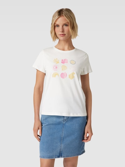 Tom Tailor T-Shirt mit Allover-Print Offwhite 4