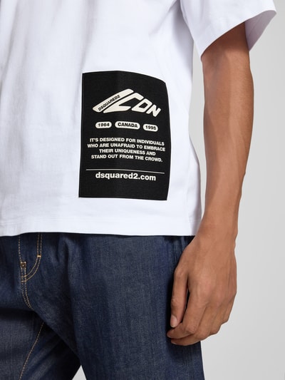 Dsquared2 T-Shirt mit Label-Detail Weiss 3
