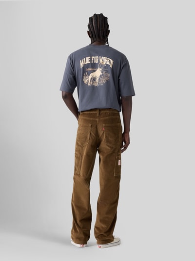 Levi's® Spodnie sztruksowe o kroju loose fit z kieszeniami cargo Średniobrązowy 5
