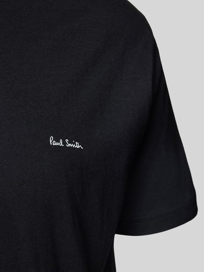 PAUL SMITH T-Shirt aus Viskose mit Label-Print im 3er-Pack Black 2