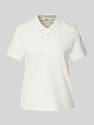 s.Oliver RED LABEL Regular Fit Poloshirt aus Baumwoll-Mix Weiss 2