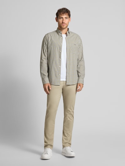 MCNEAL Slim Fit Chino mit Gürtel Lind 1