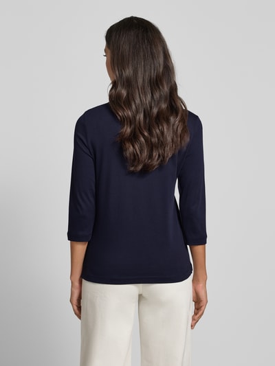 Christian Berg Woman T-Shirt mit Ziersteinbesatz und 3/4-Arm Dunkelblau 5