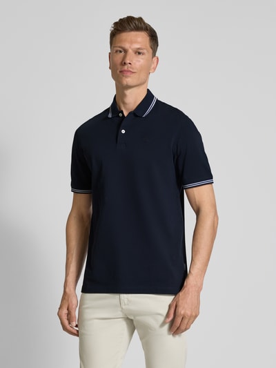 bugatti Koszulka polo o kroju regular fit z detalem z logo Granatowy 4