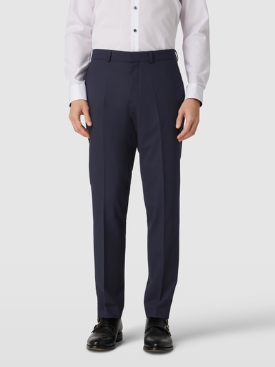 s.Oliver BLACK LABEL Regular fit pantalon met persplooien, model 'OULTIMATE' Marineblauw - 4