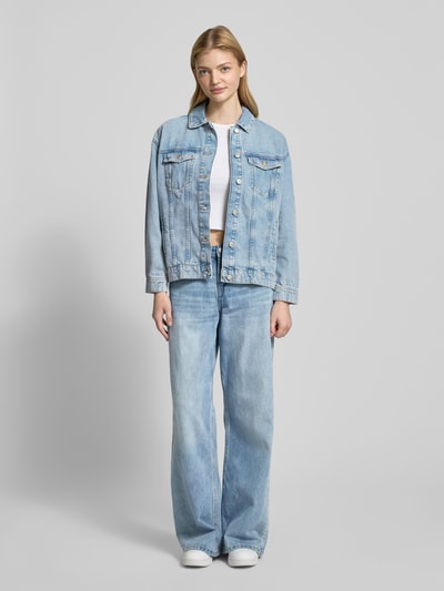 Only Oversized Jeansjacke aus reiner Baumwolle Modell 'OCEAN' Hellblau 1