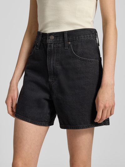 Levi's® Wide leg korte jeans in 5-pocketmodel, model 'CINCH' Zwart - 3