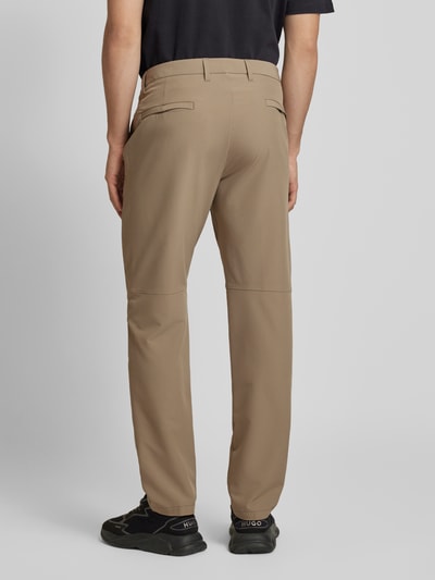 BOSS Green Regular fit stoffen broek met persplooien, model 'Commuter' Beige - 5