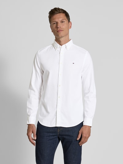 Tommy Hilfiger Slim Fit Freizeithemd aus reiner Baumwolle Weiss 4