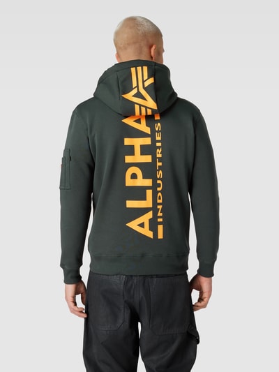 Alpha Industries Bluza z kapturem i naszywką z logo Petrol 5