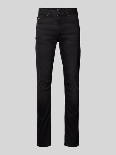 BOSS Orange Slim Fit Jeans mit Label-Detail Modell 'Delaware' Dunkelblau 2