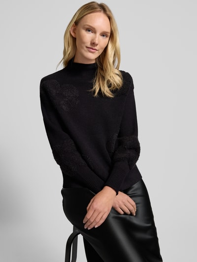 Zero Strickpullover mit Turtleneck Black 3