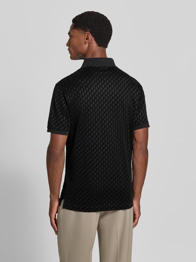 Emporio Armani Regular Fit Poloshirt mit Struktur-Muster Black 5