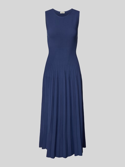 Staud Midikleid mit Plisseefalten Modell 'ELYSE' Dunkelblau 2