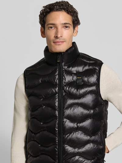 Blauer USA Steppweste mit Zweiwege-Reißverschluss Modell 'DANNY' Black 3