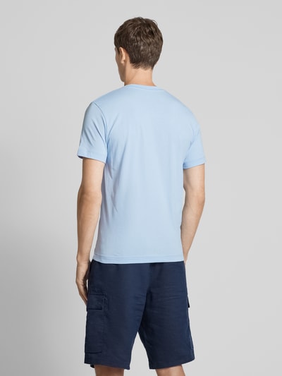 Tom Tailor T-shirt met labelprint Lichtblauw - 5