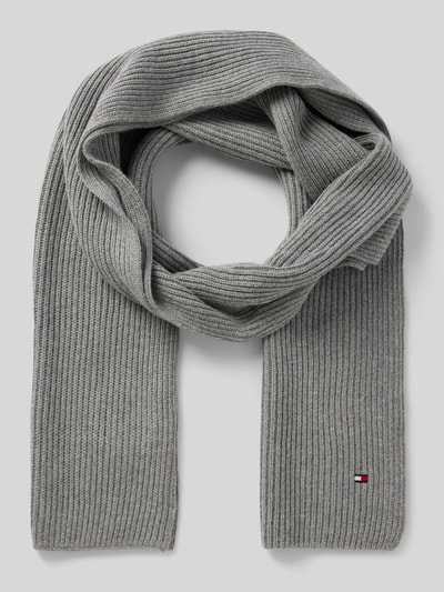 Tommy Hilfiger Schal mit Label-Stitching Hellgrau 1