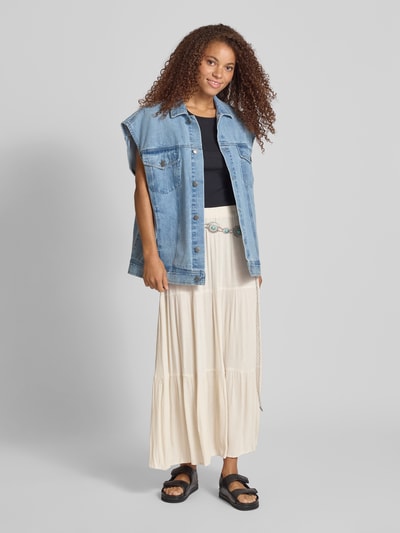 Only Loose Fit Maxi-Rock aus reiner Viskose Modell 'MIKKA' Ecru 1