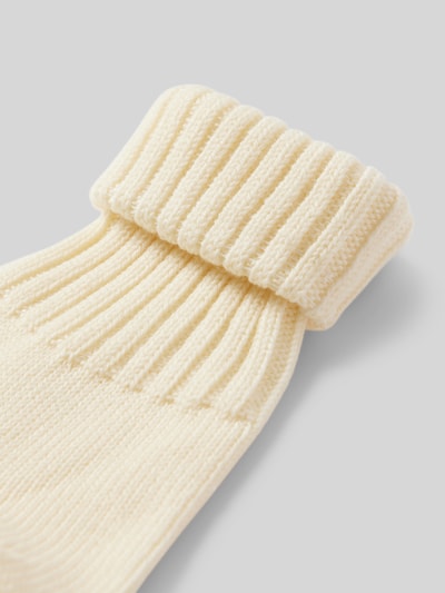 Burlington Socken mit Label-Detail Modell 'PLYMOUTH' Offwhite 2