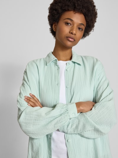 Only Oversized blouse van puur katoen, model 'THYRA' Mintgroen - 3
