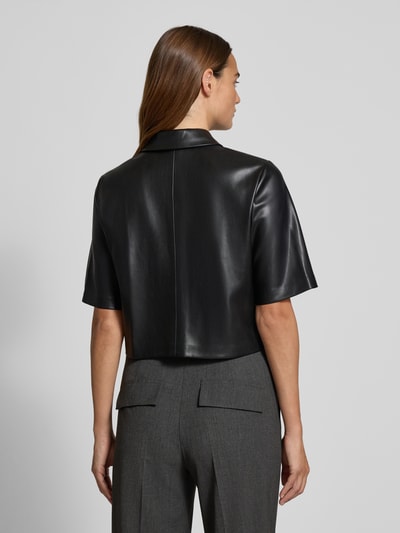 Christian Berg Woman Selection Korte overhemdblouse in leerlook Zwart - 5