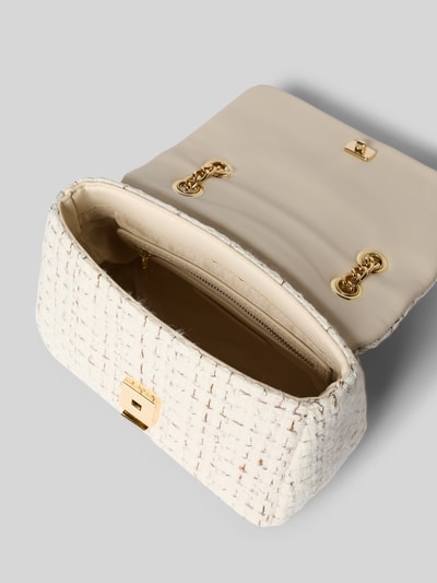 VALENTINO BAGS Torebka na długim pasku z detalem z logo Écru 4